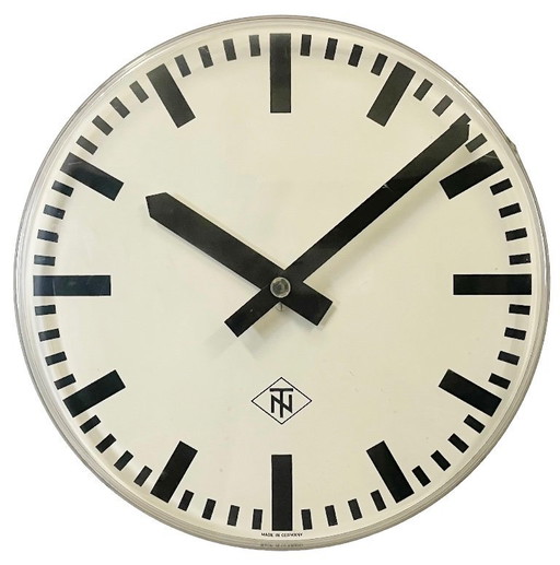 Industrial Station Wall Clock from TN, 1960