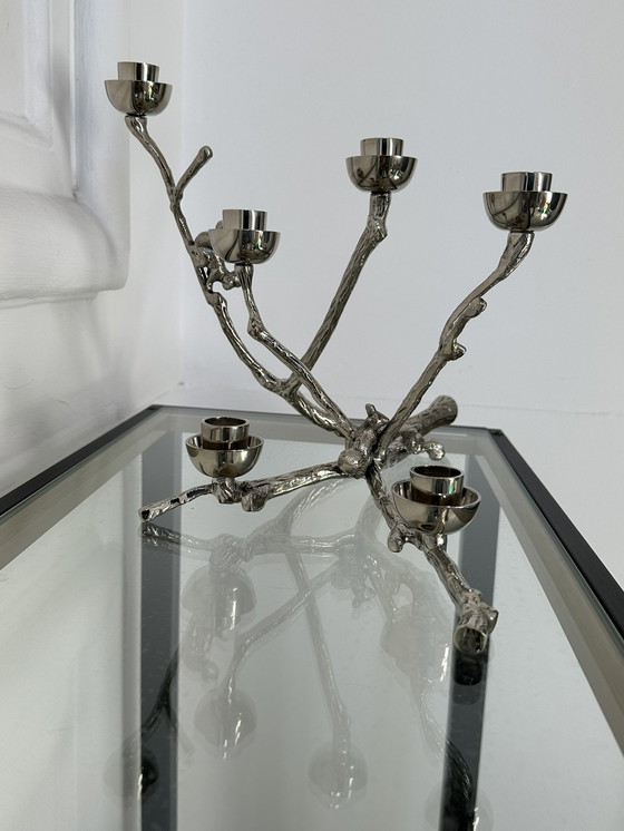 Image 1 of Polspotten Twiggy Squirrels Candlestick Silver