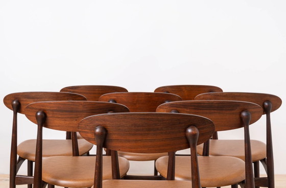 Image 1 of Ensemble de 8 chaises de salle à manger par Fredrik Kayser pour Viken Møbelfabrikk, modèle no. 125b