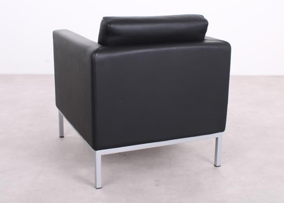 Image 1 of Giulio Marelli Fauteuil cubique noir
