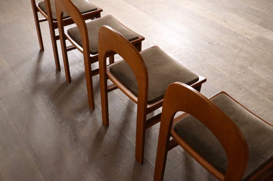 Image 1 of Set van 6 Arcadia eetkamerstoelen van Caraceni voor Tagliabue di Cascina Armata, Italië, jaren 70