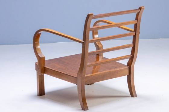 Image 1 of Paire de fauteuils Thonet, structure en bois courbé, années 1940