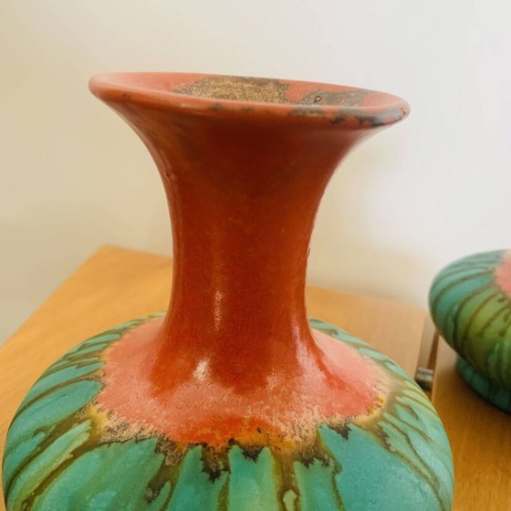 Een paar vintage West-Duitse vazen – Ceramic (photo 3 of 13)