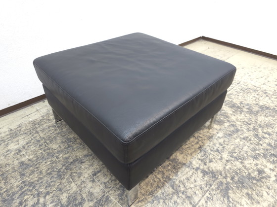 Image 1 of Walter Knoll Foster leren kruk, echt leer, bank, bovenblad