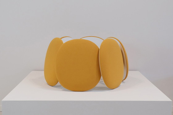 Image 1 of Bogaerts Blossom lamp L in oranje stoffering en wit frame