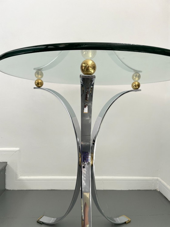 Image 1 of Spectacular original French Modernist design side table from the 1970s by Maison Jansen (France)