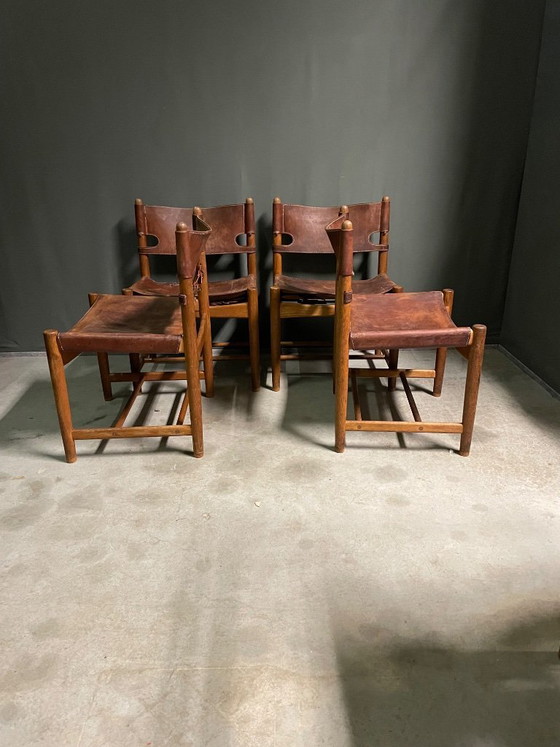 Image 1 of 4 BØRGE MOGENSEN 'SPANISH' DINING CHAIRS FOR FREDERICIA, 1960