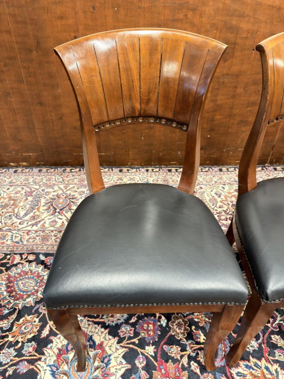 Ensemble de Chaises Anglaises Classiques Chaises de salle à manger – Leather (photo 6 of 12)