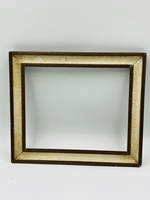 Vintage-Rahmen in Creme und Altgold