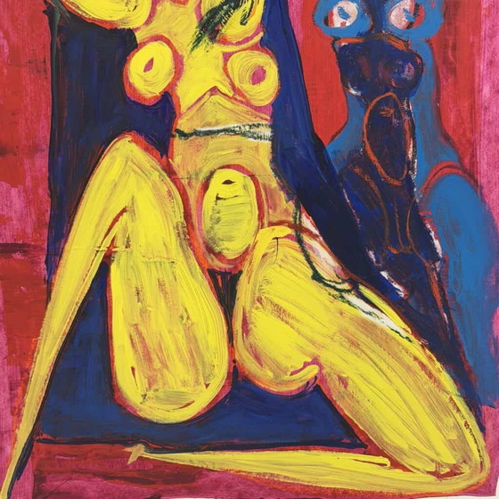 Oil on paper ‘fantasised girlfriends’ by Willie Cools – Paintings & Drawings, Canvas, Abstract (photo 6 of 12)