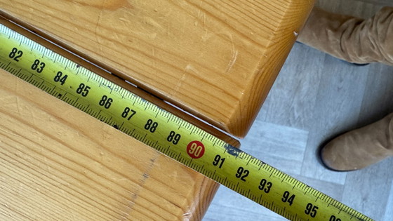 Image 1 of Oval pine extendable table.