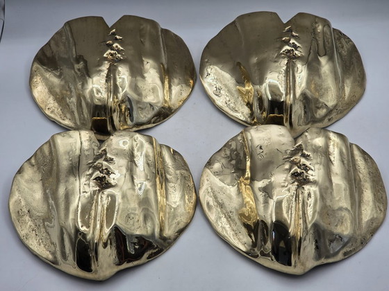 Image 1 of Wall lamps (4) Brutalist solid bronze David Marshall