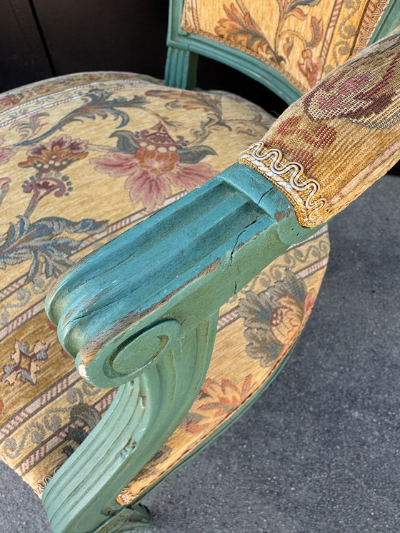 Image 1 of Sillón cabriolet Luis XVI, siglo XVIII.