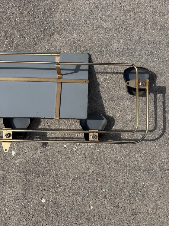 Image 1 of Porte manteau mural miroir années 60