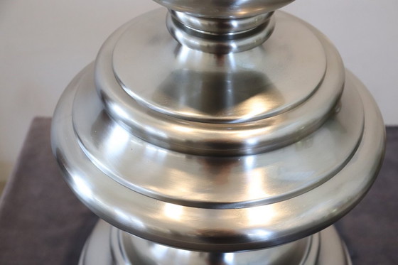 Image 1 of Large Table Lamp in Satin-Chrome Steel by Goffredo Reggiani, Italy 1970s