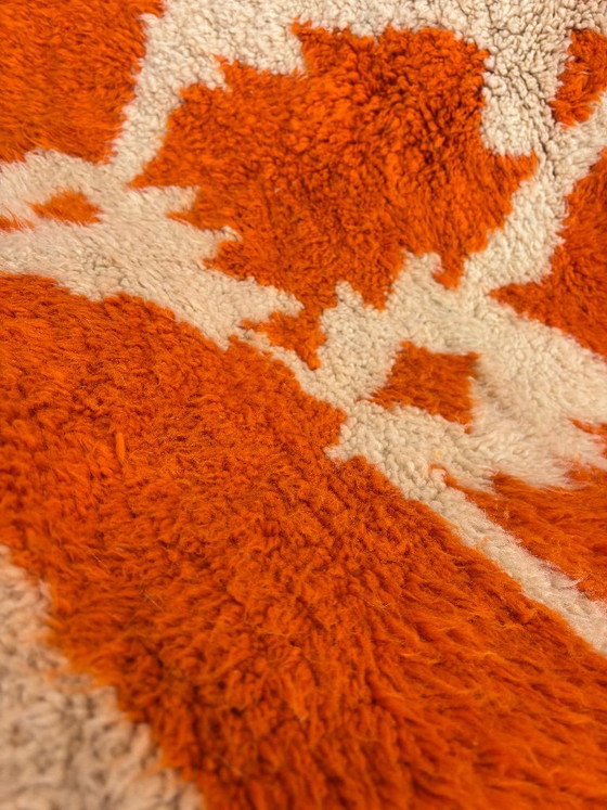 Image 1 of Verbrand oranje Marokkaans Mrirt tapijt 210x320 cm – Handgemaakt luxe wollen tapijt