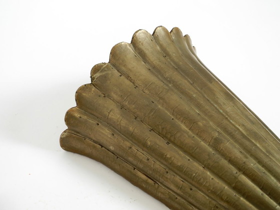 Two Large, Rare 1950s Wall Lamps Made of Wood With Aluminum Cladding – Wall lights (photo 13 of 20)