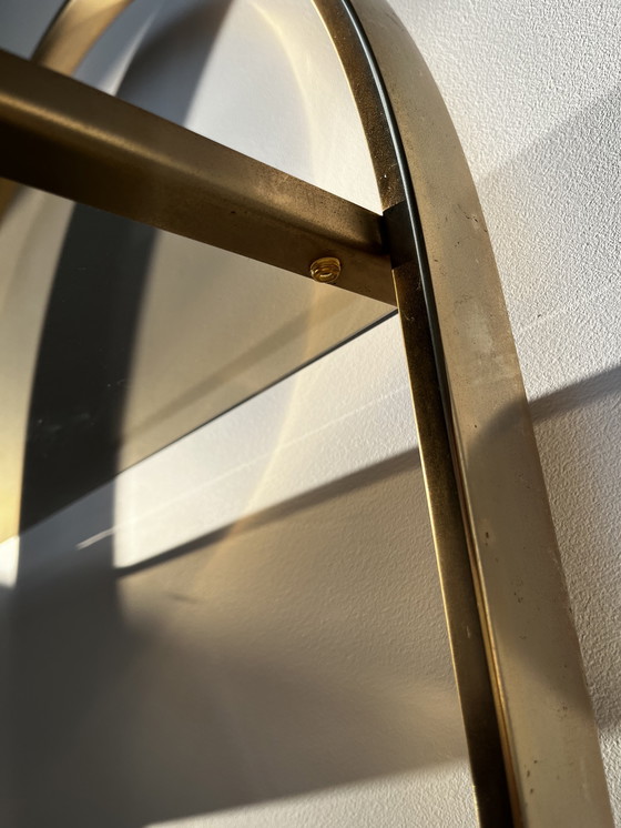 Image 1 of Vetrina aperta in ottone vintage con vetro fumé