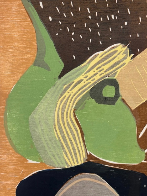 Vincent van Ojen - Woodcut - Framed – Lithographs & prints, Paper (photo 6 of 9)