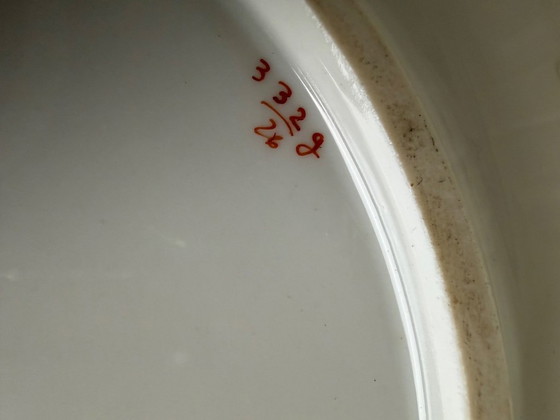 Original Meissen ceremonial plate / ceremonial bowl – Form F152a – Decor 332g – Cobalt blue background – (photo 5 of 7)
