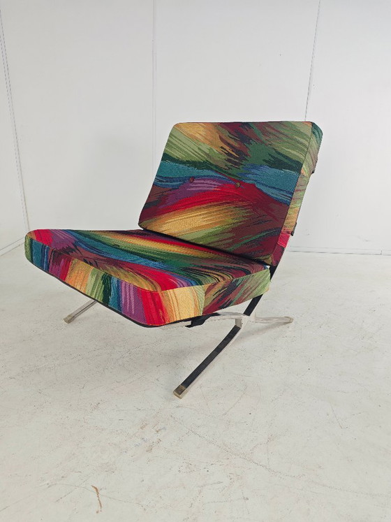 Poltrone Colorate Uniche - Set Di 2 - Ispirate Alla Barcelona Chair – Textile, Chrome (photo 9 of 11)