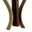 Mcm - Wall clock - Eye shaped - Brass and wood - Fitted with new mechanism