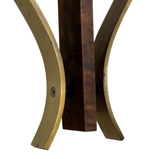 Image 1 of Orologio da parete Mcm - A forma di occhio - Ottone e legno - Dotato di nuovo meccanismo