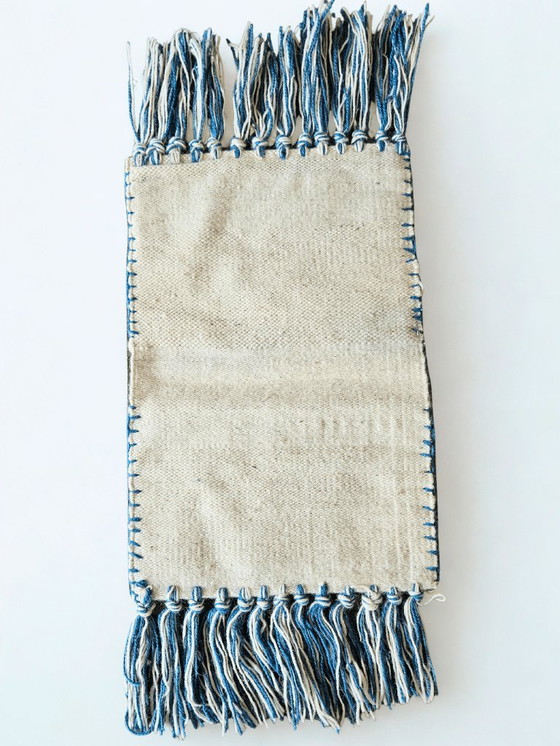 Image 1 of Organizer in lana egiziana fatto a mano - Organizer da parete e da banco - 35×55 cm