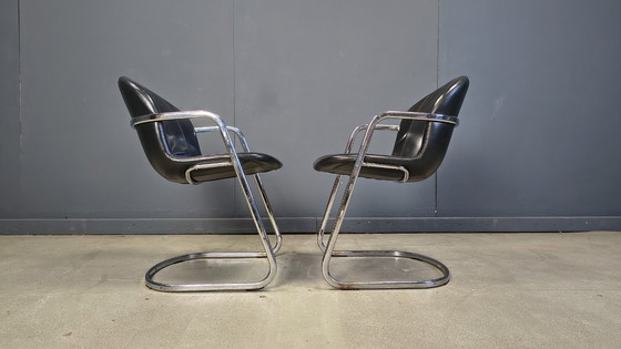 Image 1 of Gastone Rinaldi eetkamerstoelen voor Thema Italië, jaren 70 - set van 4