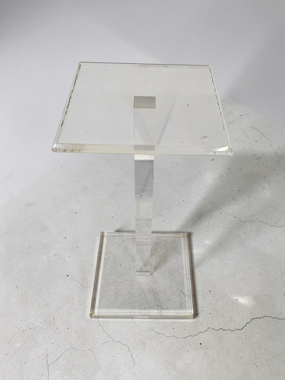 Image 1 of 1 van 2 Designer Acryl Glazen Lamp Kolom Bijzettafel Lamp Tafelmeubel Glanzend