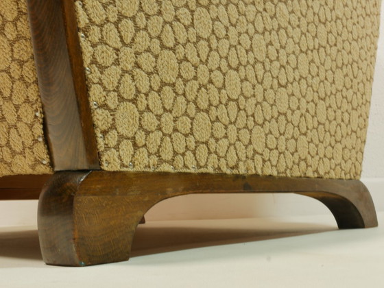 Image 1 of Poltrona vintage, anni '60, modello Mid-Century, rivestimento color crema-marrone, Germania