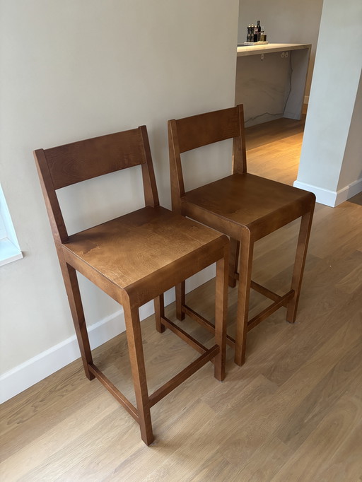 2 Frama 01 barkrukken H65 brun chaud