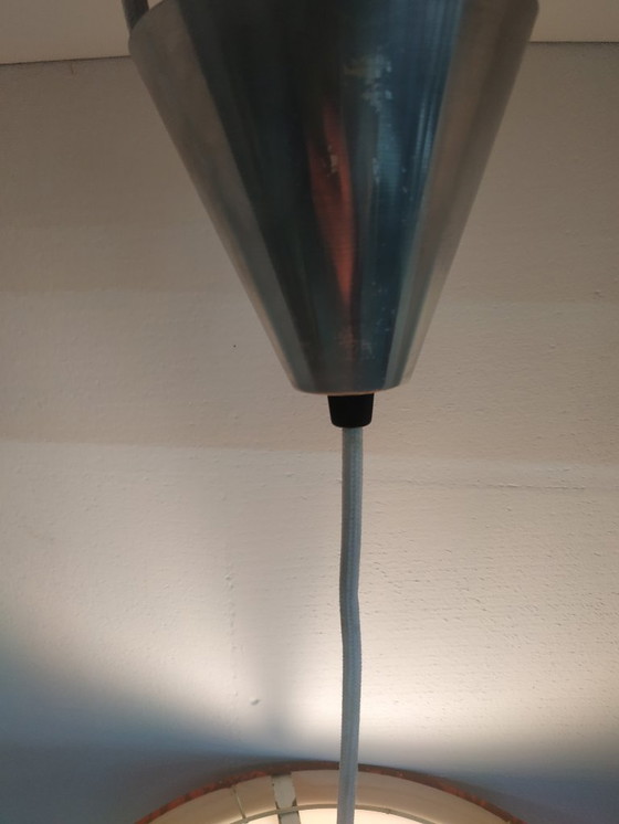 Image 1 of Lampada ad anello vintage anni '60 in stile scandinavo (UFO) con paralumi in cristallo