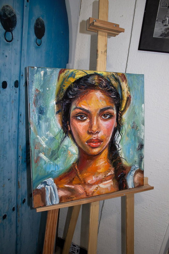 Image 1 of Laurent CHIMENTO - Délia, daughter of the sea - Artist's painting