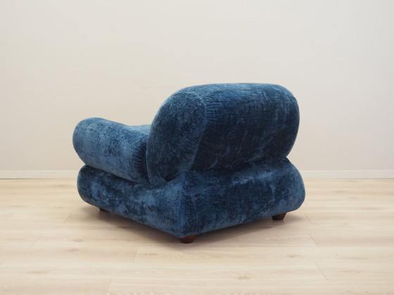 Image 1 of Blauwe fauteuil, Italiaans ontwerp, jaren 1970, productie: Italië