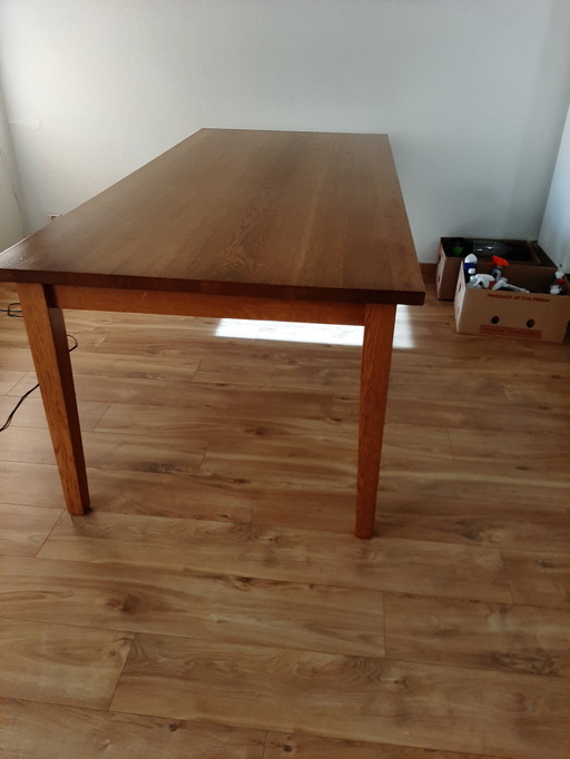 Table à manger en chêne 220 x 100 cm