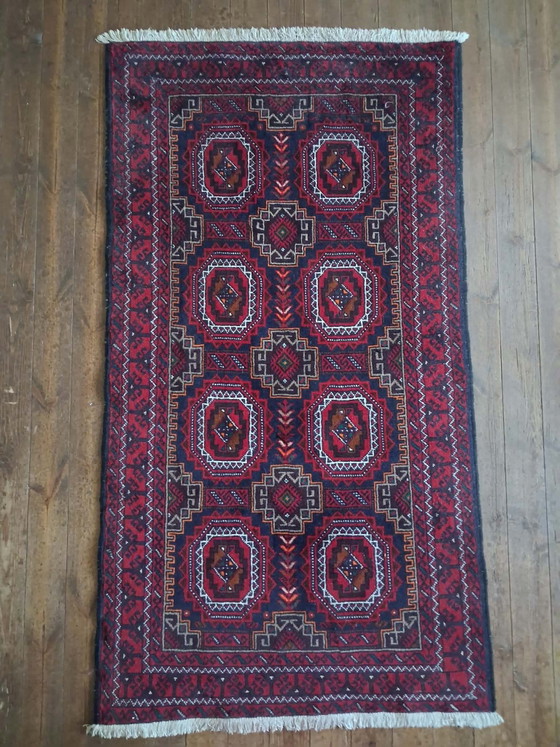 Tapis Persan Beloutch fait main 200×108cm, Coton, Laine, Multicolore (photo 3 sur 15)