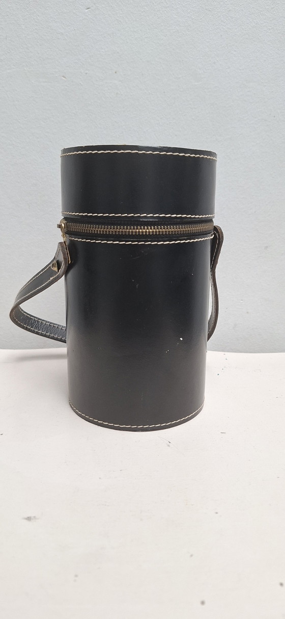 Image 1 of Vintage German Art Deco Travel Bar 3 bottles + 4 shots