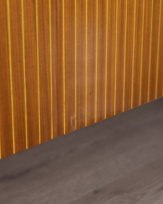 Image 1 of Credenza sideboard vintage anni 50 in legno e ottone dorato design Italiano