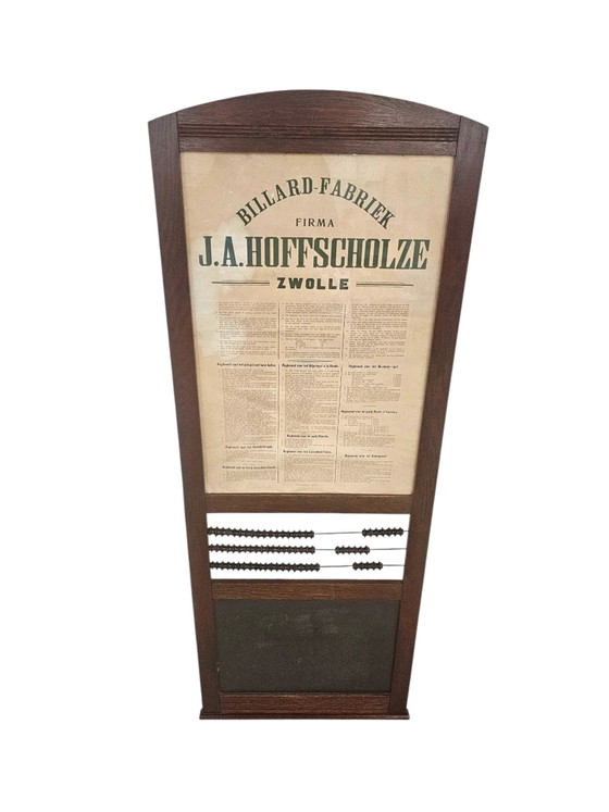 Wand-biljartscorebord van J.A. Hoffscholze / Zwolle / Biljartfabriek / jaren 60 – Wanddecoratie (photo 3 of 6)