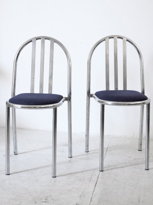 Chaises Robert Mallet Stevens La Paire – eetkamerstoelen, Textile