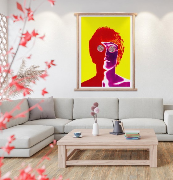 Image 1 of John Lennon - The Beatles - foto van R. Avedon voor 'Look Magazine' 1967 - Poster 70x100 cm