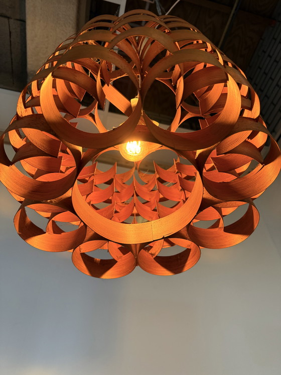 Image 1 of Vintage slatted pendant lamp, Hans Agne Jakobsson '60