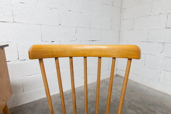 Image 1 of Baumann Schreibtisch und Stuhl, 1960er Jahre, Formica, Holz und Schwarz, grüner Sitz