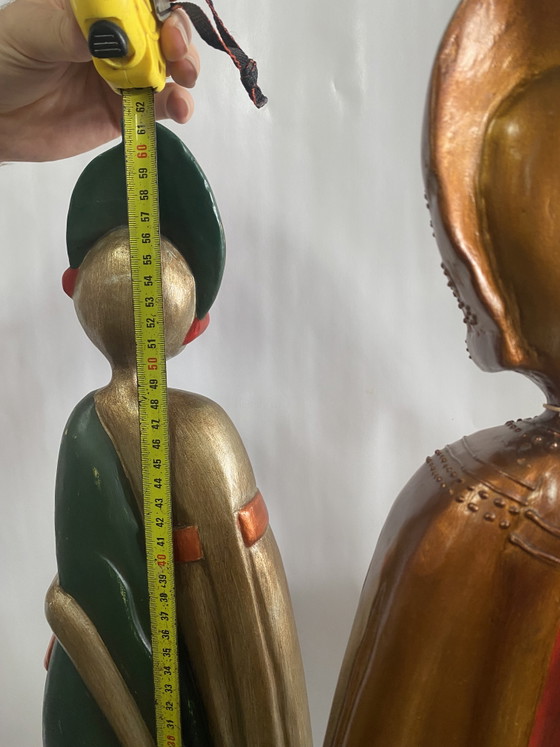 Conjunto de 2 figuras decorativas em madeira – Dekorative Objekte, Wood (photo 7 of 11)