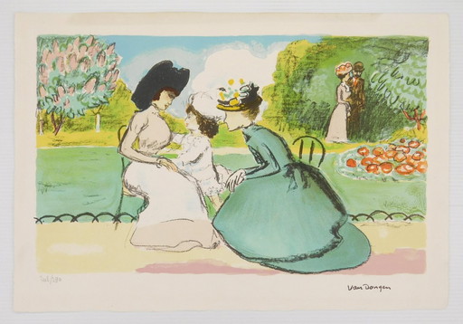 Kees van Dongen (1877) Color Lithograph " Le Parc " Ges Gen