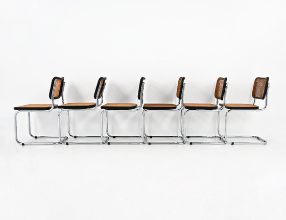 Image 1 of Sedie da pranzo stile B32 di Marcel Breuer, set da 6