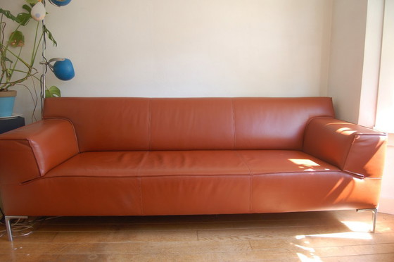 Image 1 of Cognac leather Bloq sofa Design on Stock