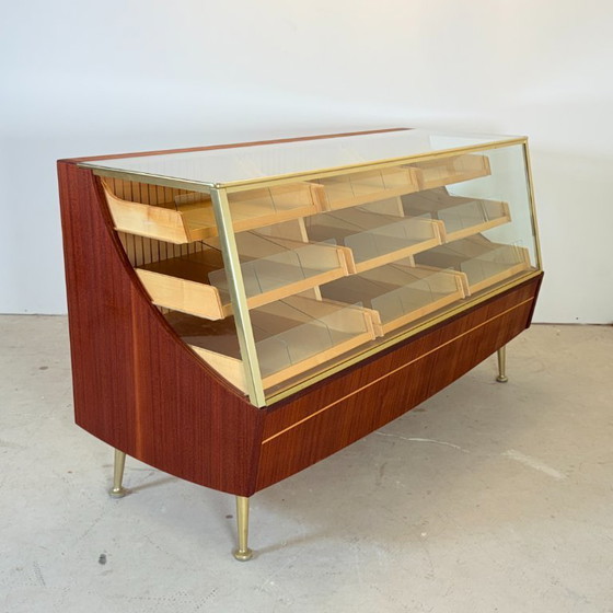 Image 1 of Bancone vintage in teak con 9 cassetti, A. Ahlström