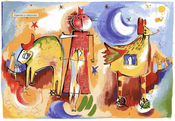 Image 1 of Gigantes Y Cabezas – Limited Edition Zeefdruk Van Ángeles Nieto